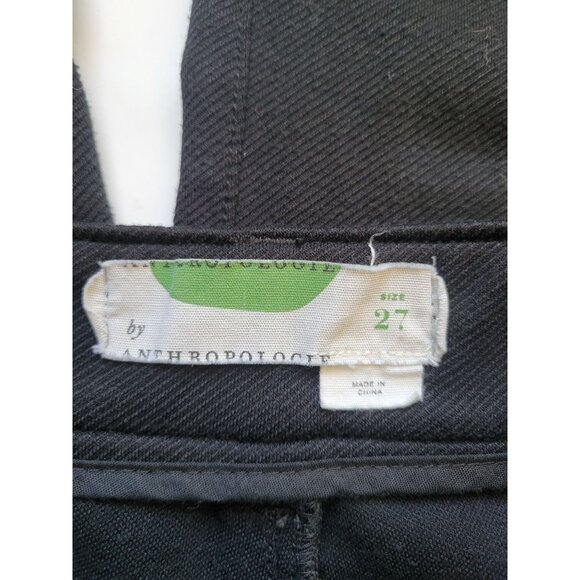 Anthropolgie The Colette Magic Fabric Crop Wide-Leg Pants by Maeve in Black,27 - Picture 3 of 10